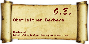 Oberleitner Barbara névjegykártya